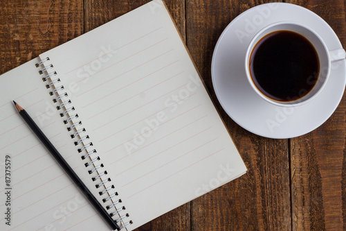 cup of coffee on wood