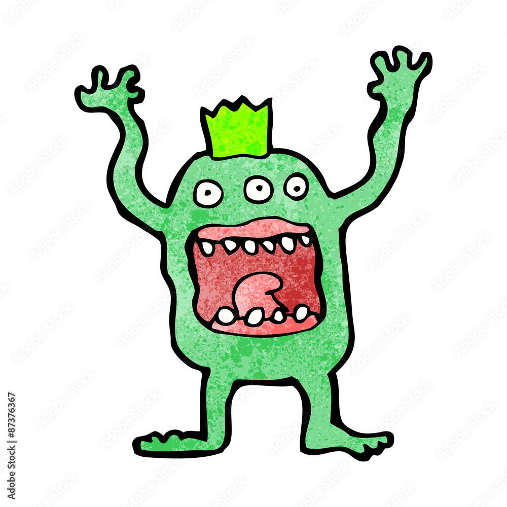cartoon alien monster