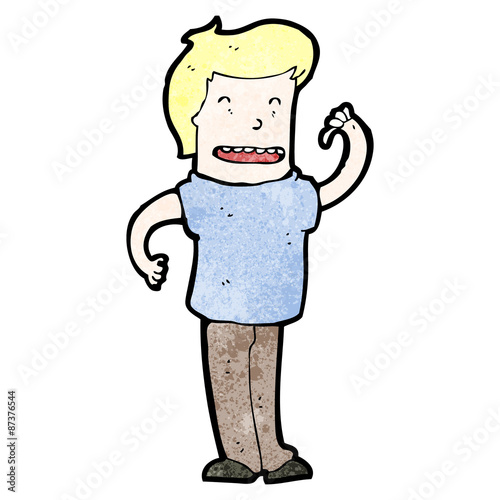 cartoon confident man