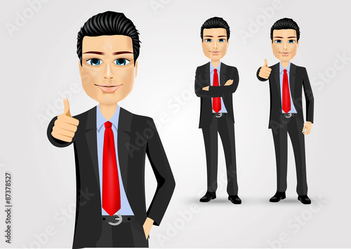 business man giving thumbs up