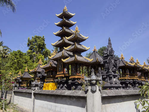 houses spirits in Hindu temple  Nusa Penida in Indonesia