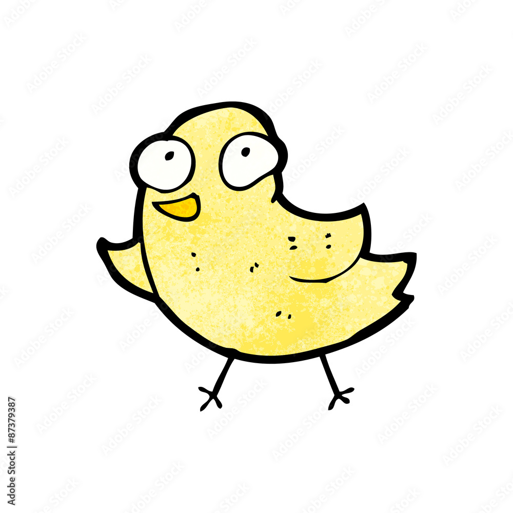 cartoon little yellow bird