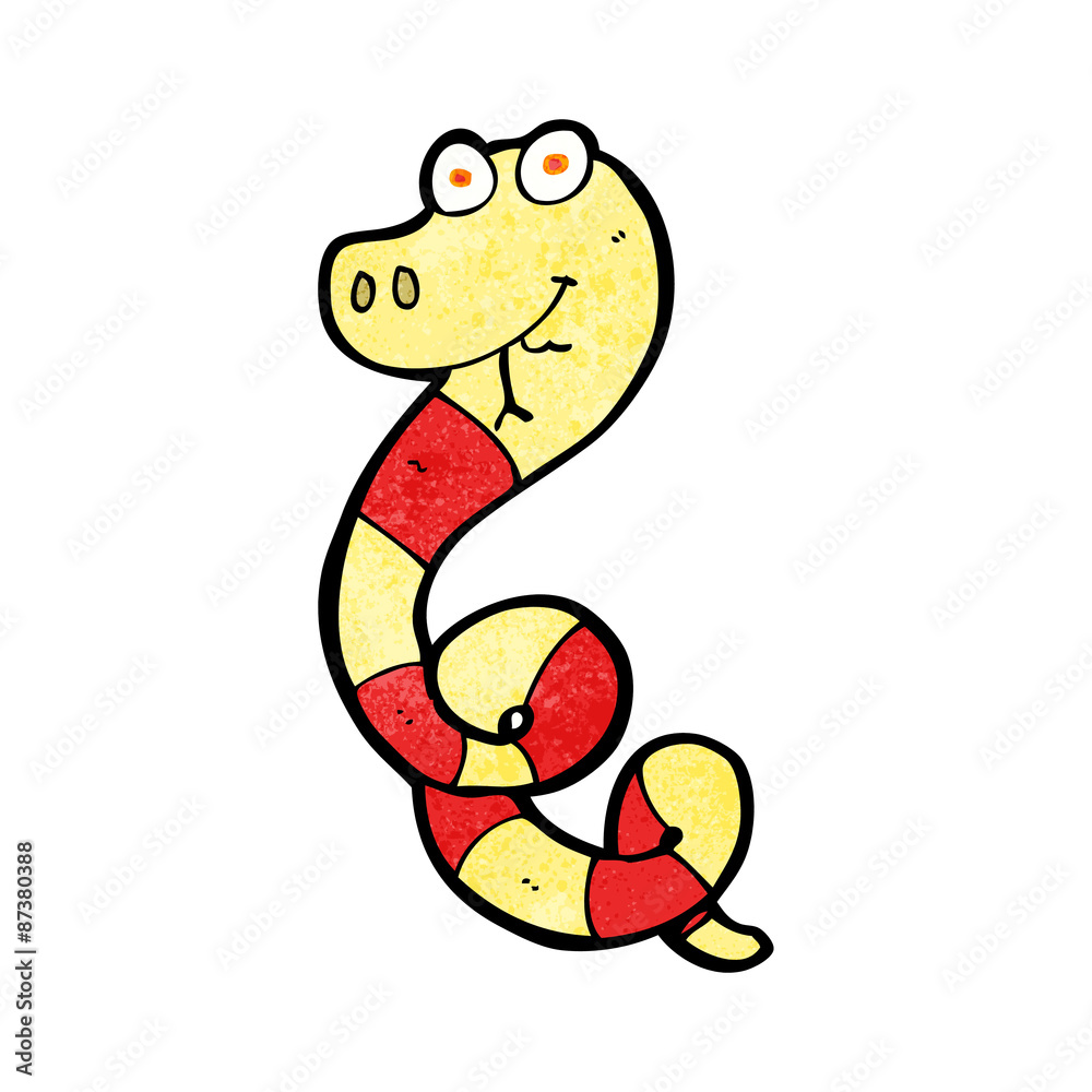 Obraz premium cartoon poisonous snake