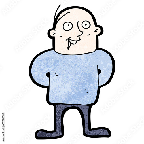 cartoon middle aged man