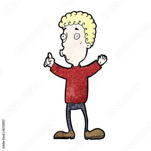 cartoon man with idea