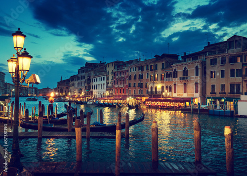 Grand Canal in sunset time, Venice, Italy