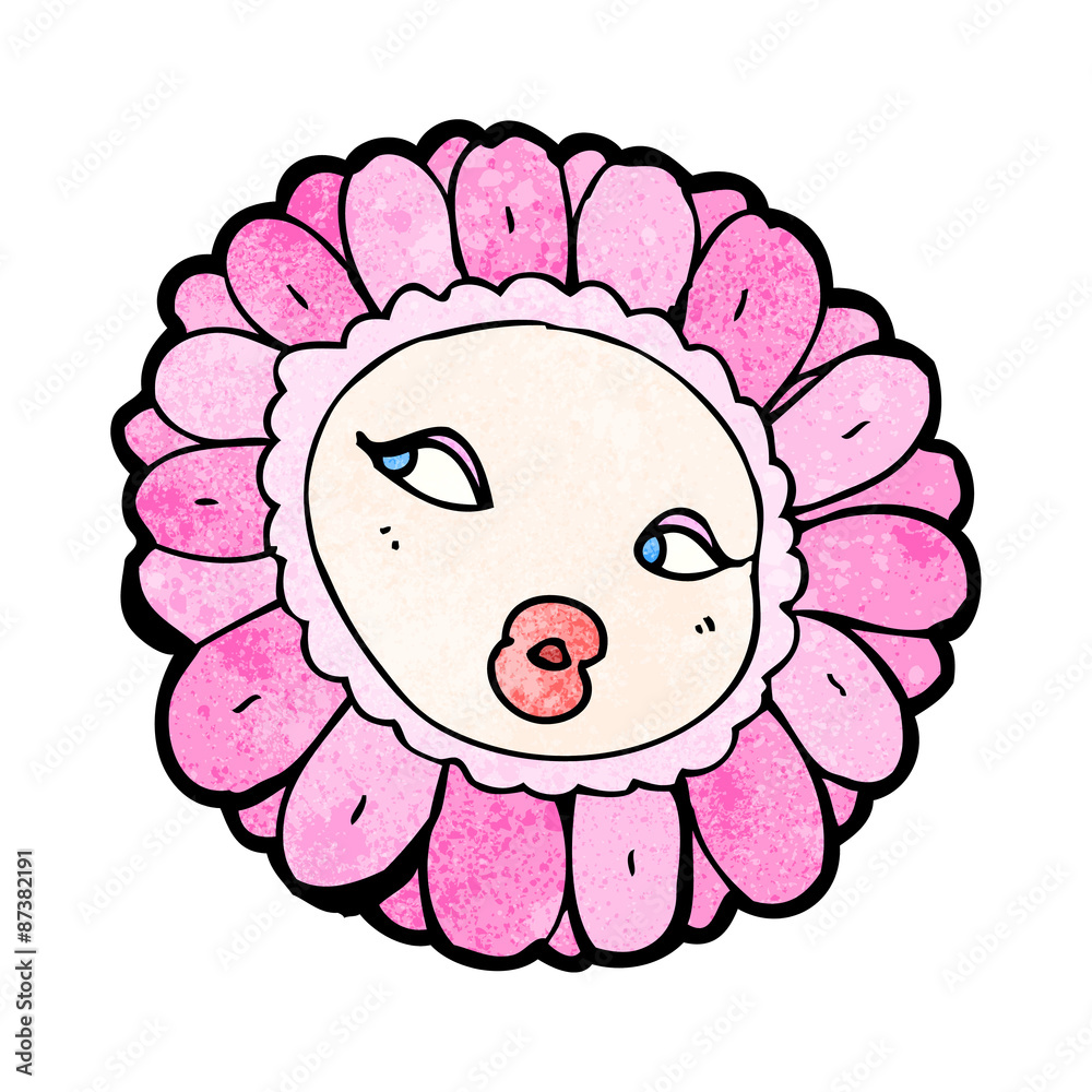 Fototapeta premium flower cartoon character