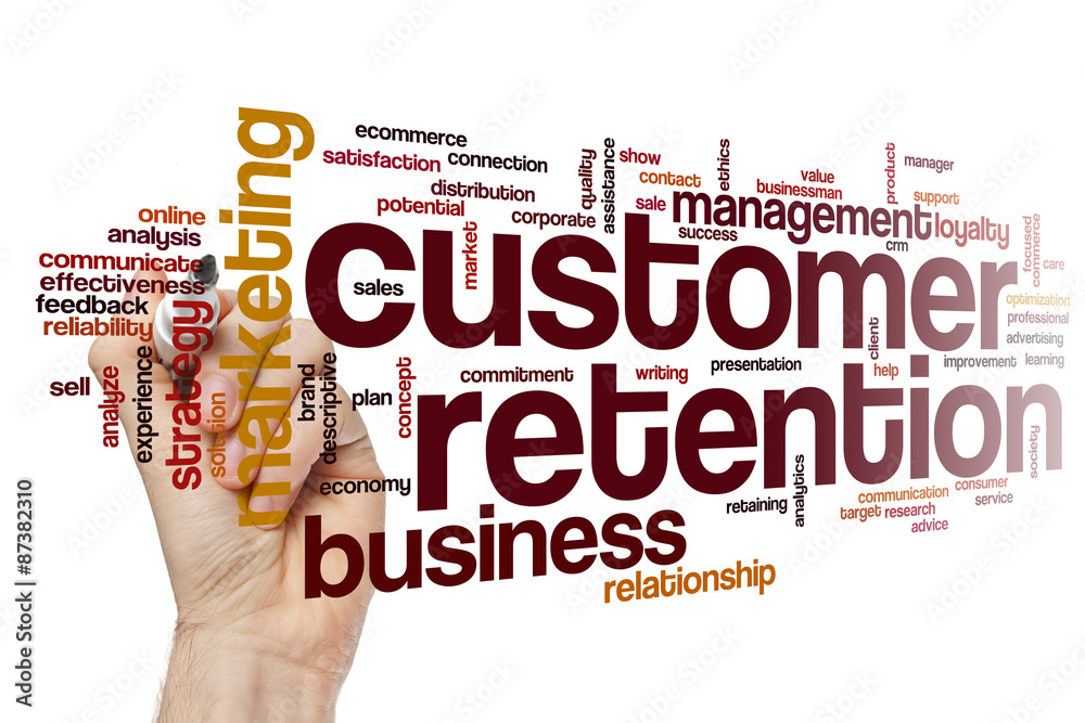 Customer retention word cloud concept Customer retention word cloud concept