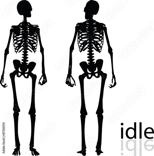 skeleton silhouette in idle pose