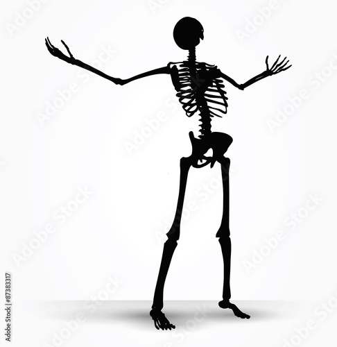 skeleton silhouette in power pose