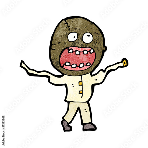cartoon mad man in straight jacket