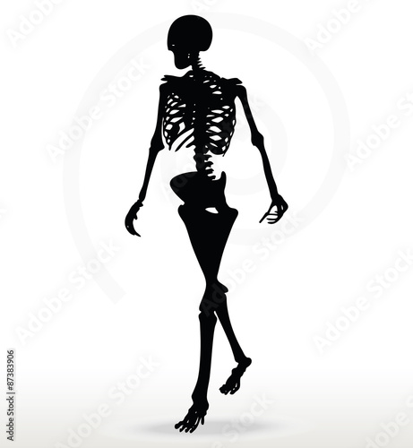skeleton silhouette in walk
