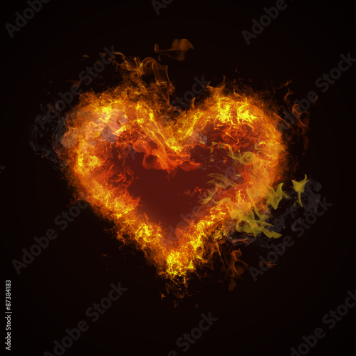 Hot fire heart burning