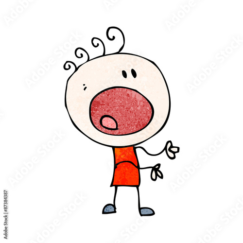 cartoon complaining boy