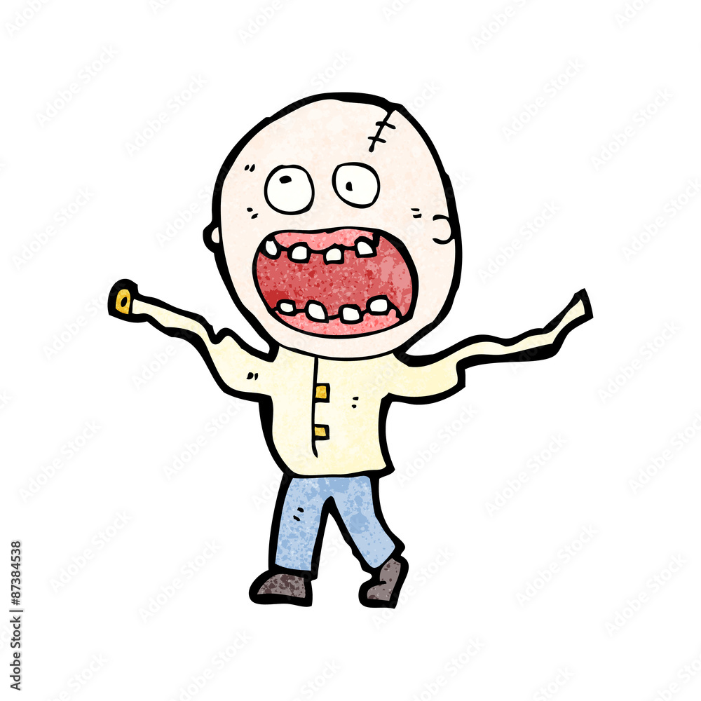 Fototapeta premium cartoon escaped lunatic