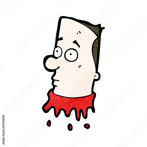 cartoon severed head