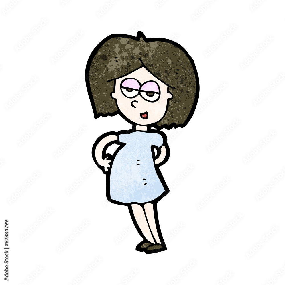 cartoon pregnant woman