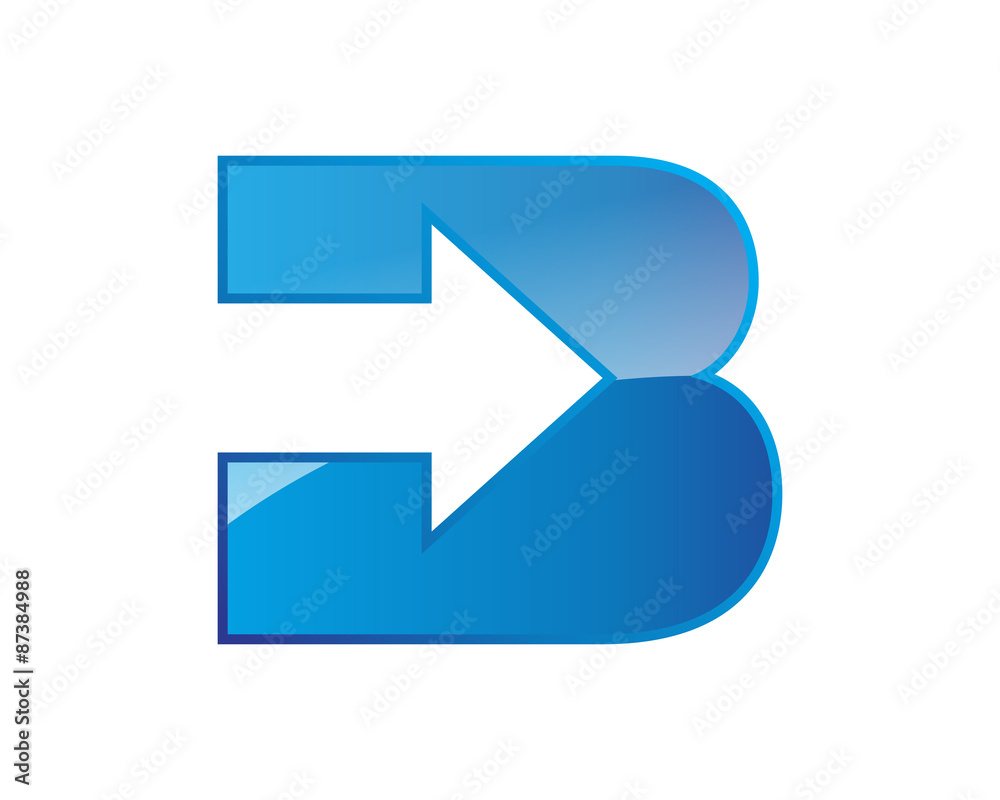 direct arrow letter icon logo B direct arrow letter icon logo B