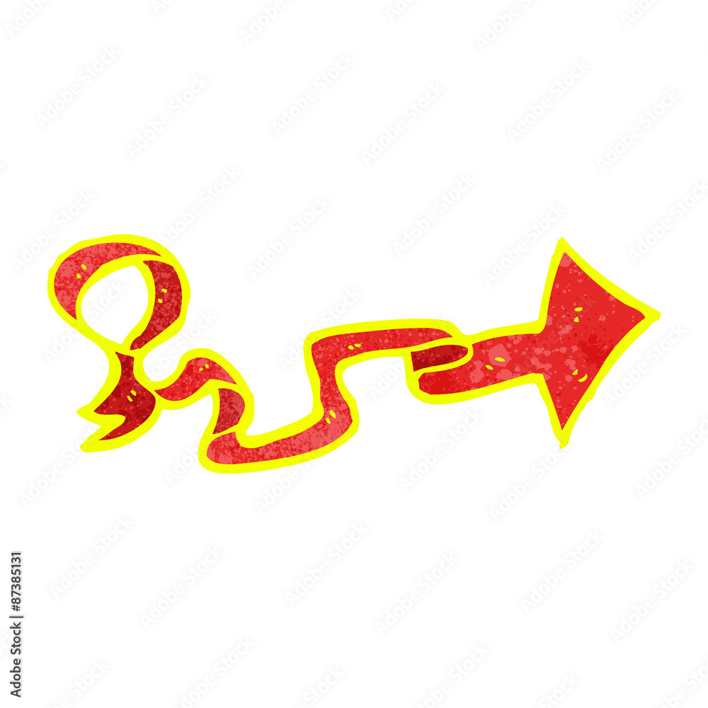 Fototapeta premium cartoon glowing arrow