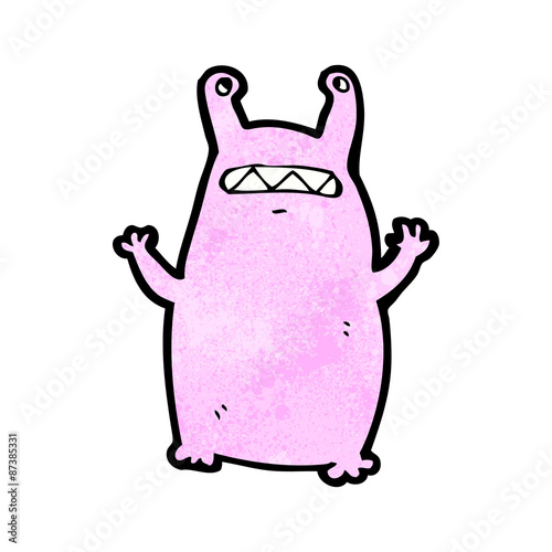 cartoon alien slug monster