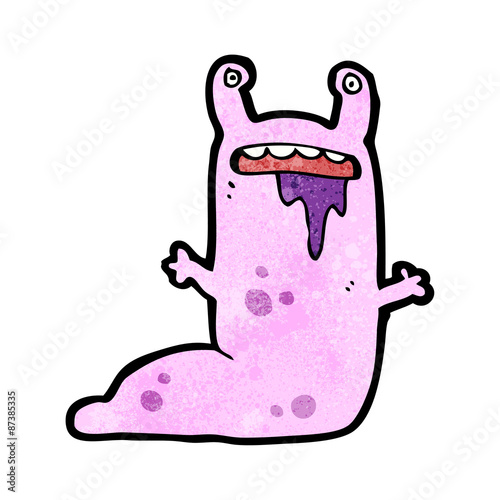 cartoon alien slug monster