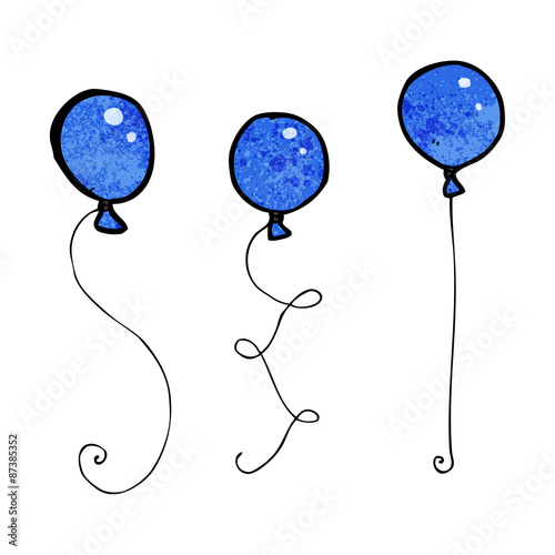 caroton blue balloons