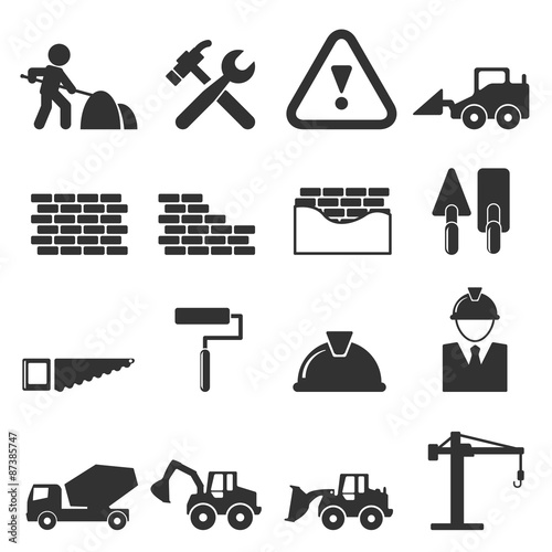 construction icons  vector illustration