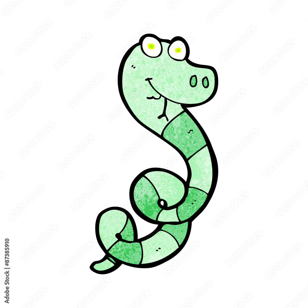 Fototapeta premium funny cartoon snake