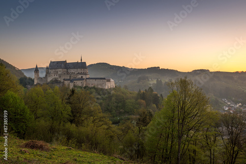 Medieval Castle Vianden  build on top of the mountain in Luxembo