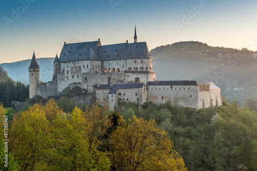 Medieval Castle Vianden, build on top of the mountain in Luxembo