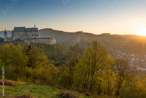 Medieval Castle Vianden, build on top of the mountain in Luxembo