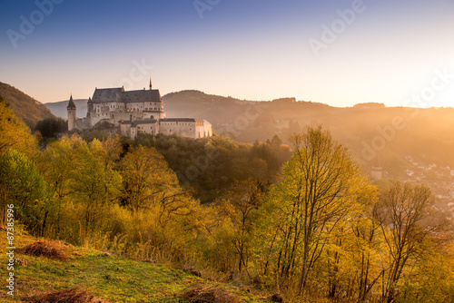 Medieval Castle Vianden, build on top of the mountain in Luxembo
