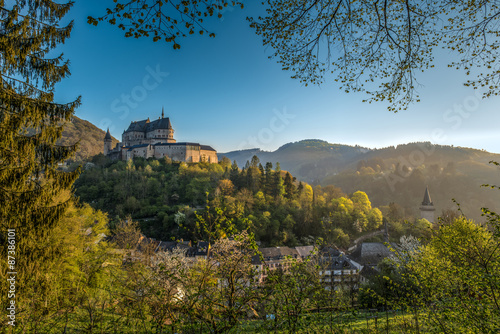 Medieval Castle Vianden, build on top of the mountain in Luxembo