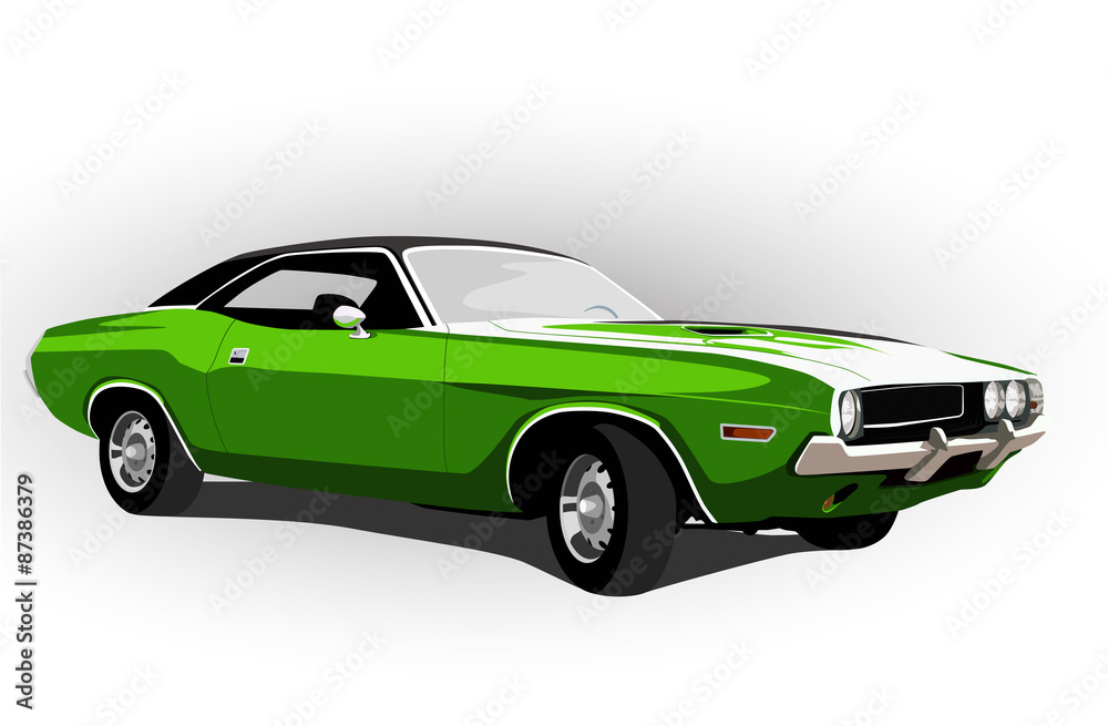 american muscle car green
