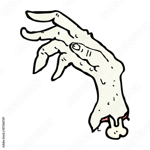 gross severed hand cartoon
