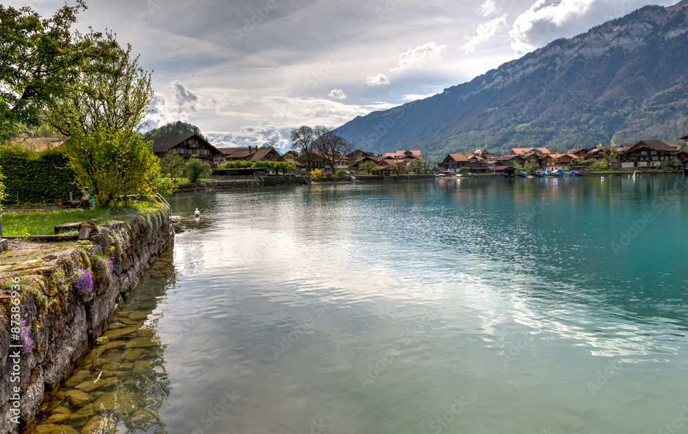 Brienz Lake, Interlaken region in Switzerland
