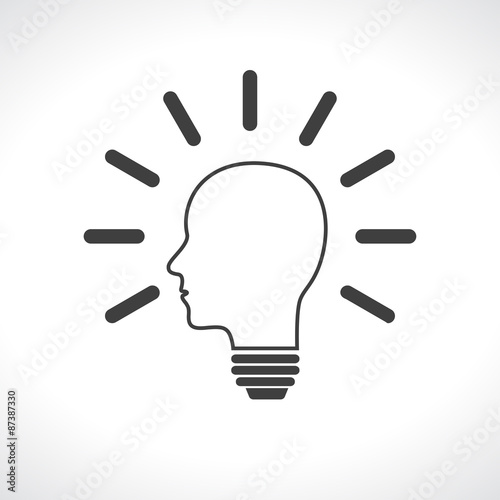 head man lightbulb icon