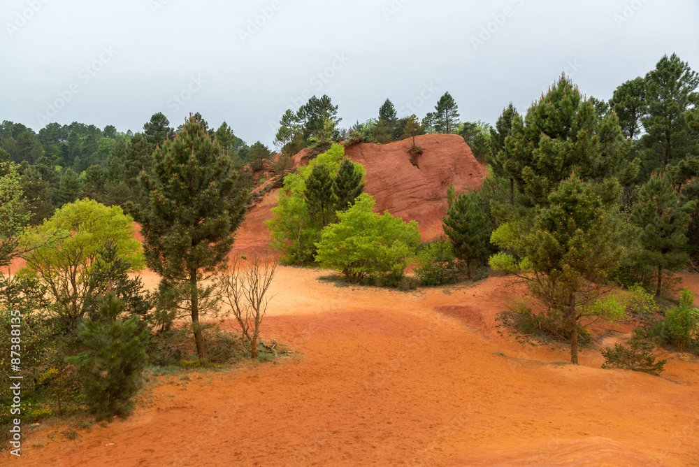Dramatic view of Colorado Provencal - Provence, France. Dramatic view of Colorado Provencal - Provence, France.
