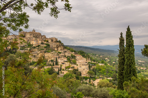 View of the hilltop village of Gordes, Provence, France