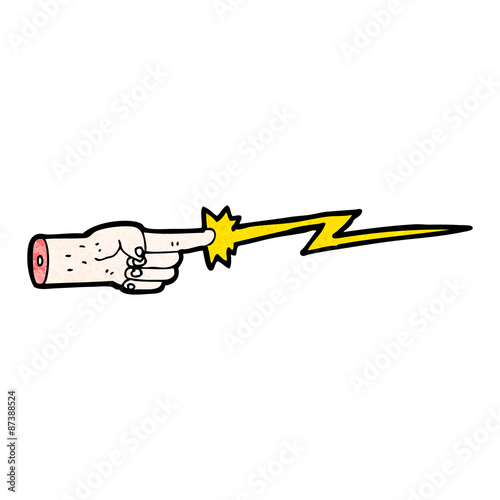 cartoon hand casting spell