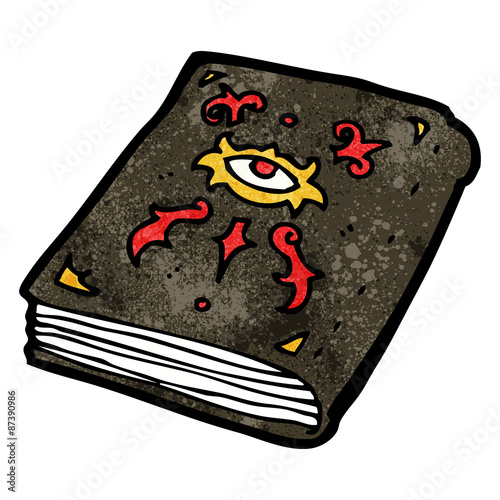cartoon magic spell book