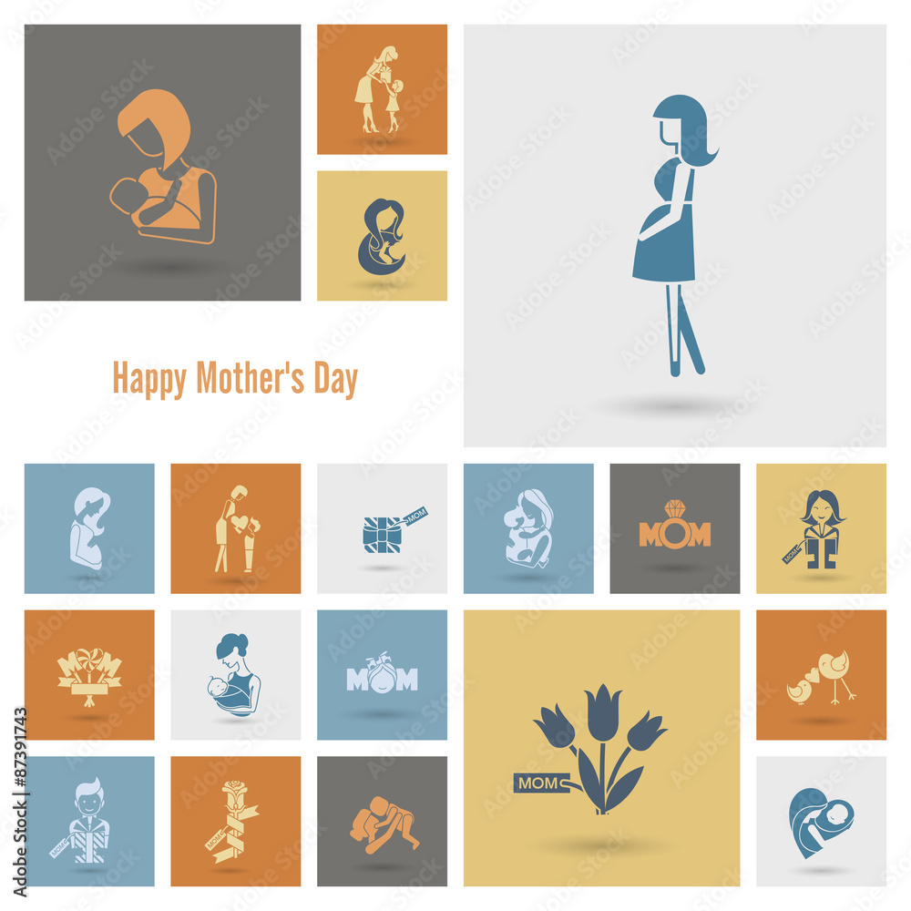 Happy Mothers Day Icons Happy Mothers Day Icons