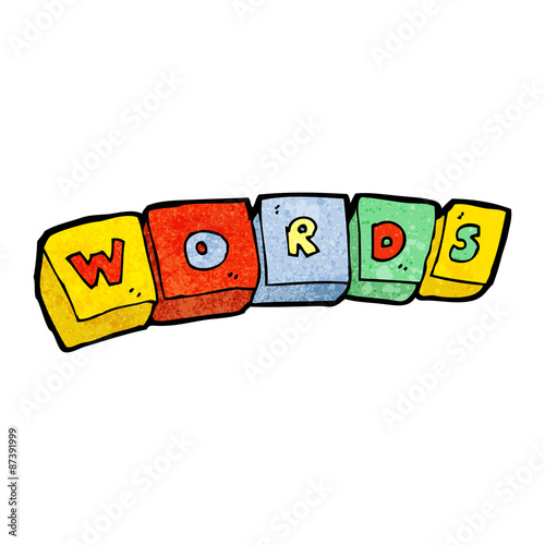 cartoon letter blocks