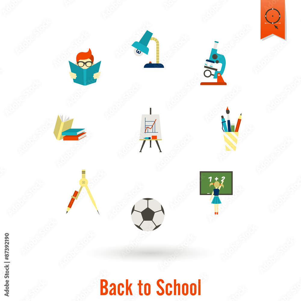 Fototapeta premium School and Education Icons