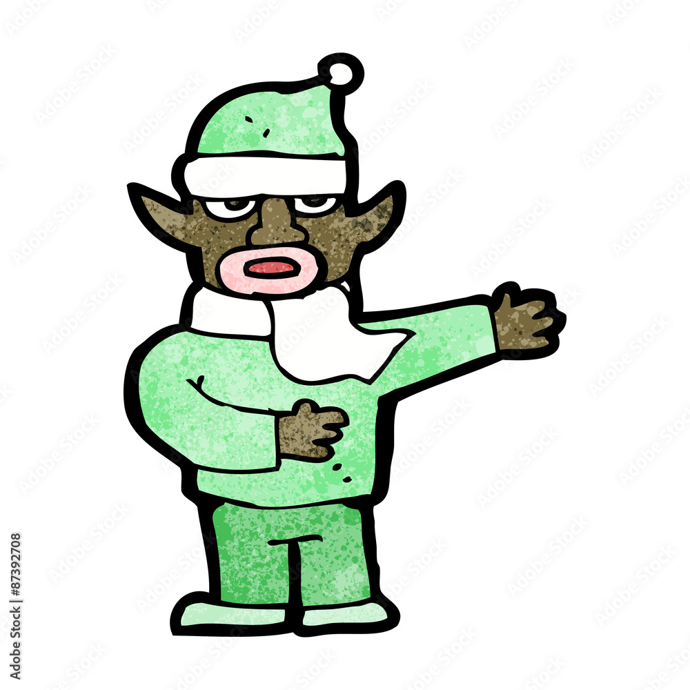 cartoon christmas elf