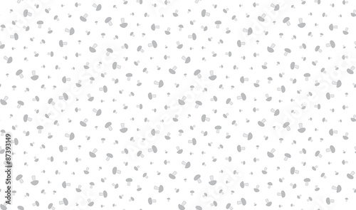 Vector seamless pattern of mushrooms on a white background.