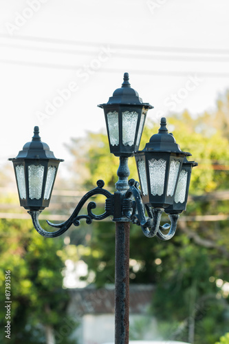 beautiful old street lamp
