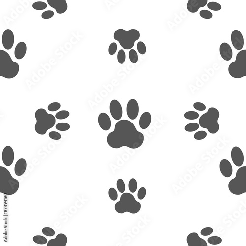 Obraz na płótnie seamless pattern with paw print w salonie