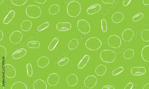 Vector seamless background of blood. The pattern of leukocytes under the microscope.