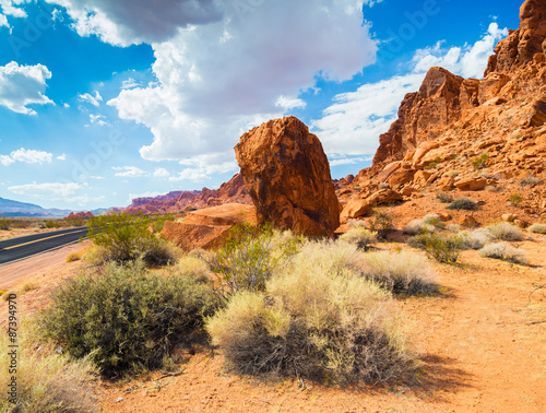 Red Rock Landscape in Valley of Fire State Park, Nevada